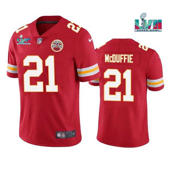 Men & Women & Youth Kansas City Chiefs #21 Trent McDuffie Red Super Bowl LVII Patch Vapor Untouchable Limited Stitched Jersey->kansas city chiefs->NFL Jersey
